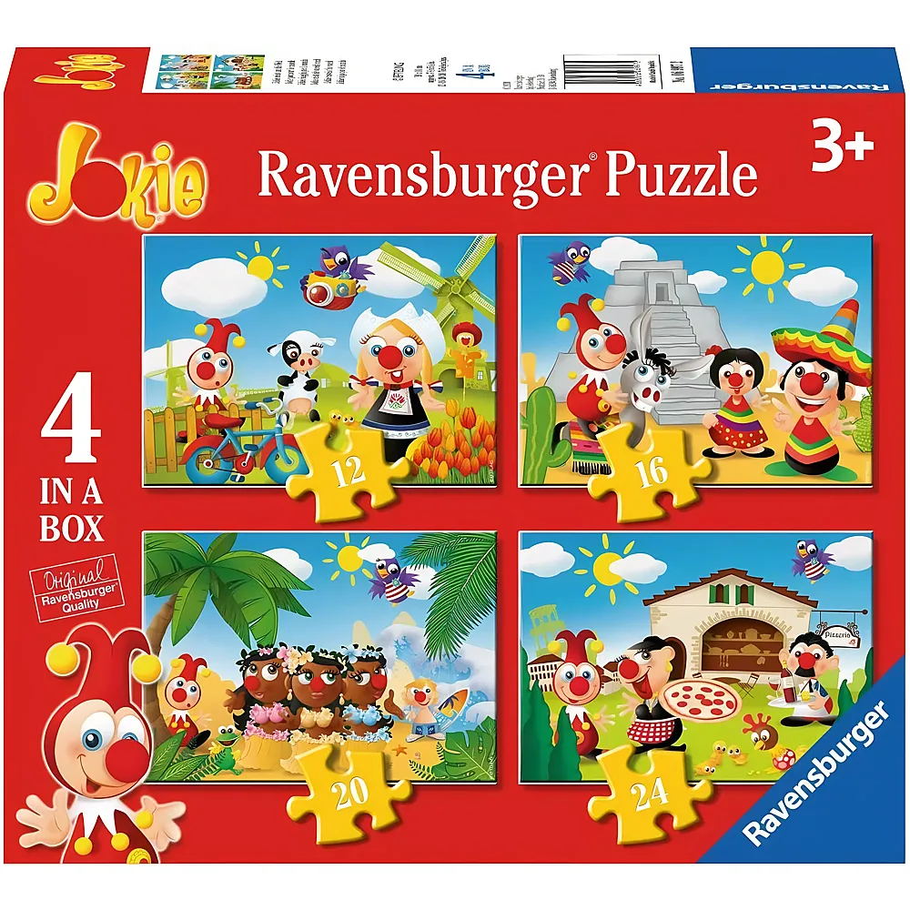 Ravensburger Puzzle 4in1 Jokie - 12 Teile - Puzzle 10-104 Teile
