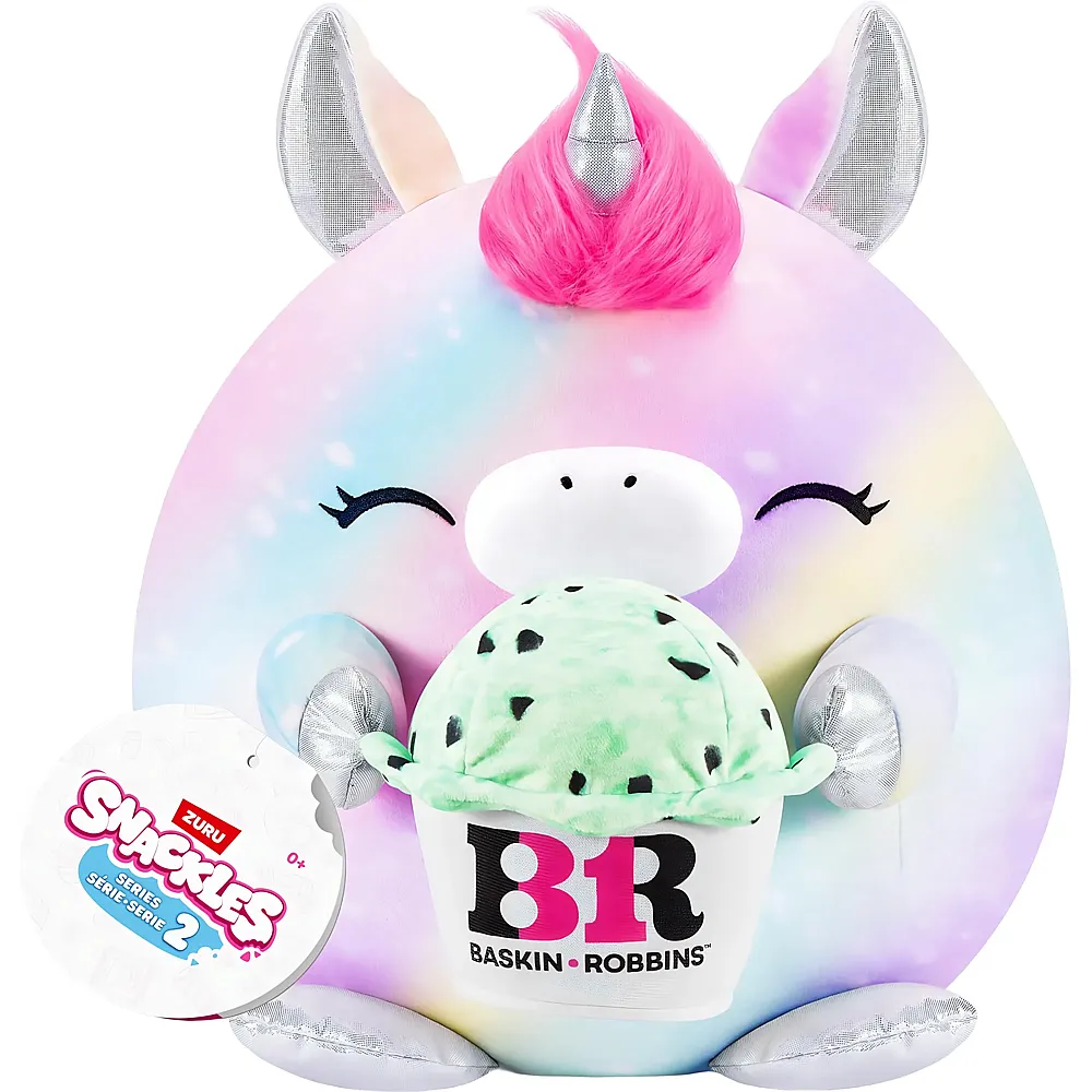 meinspielzeug - Zuru Snackles Einhorn Marty mit Baskin-Robbins 20cm | Diverse Tiere Pl�sch