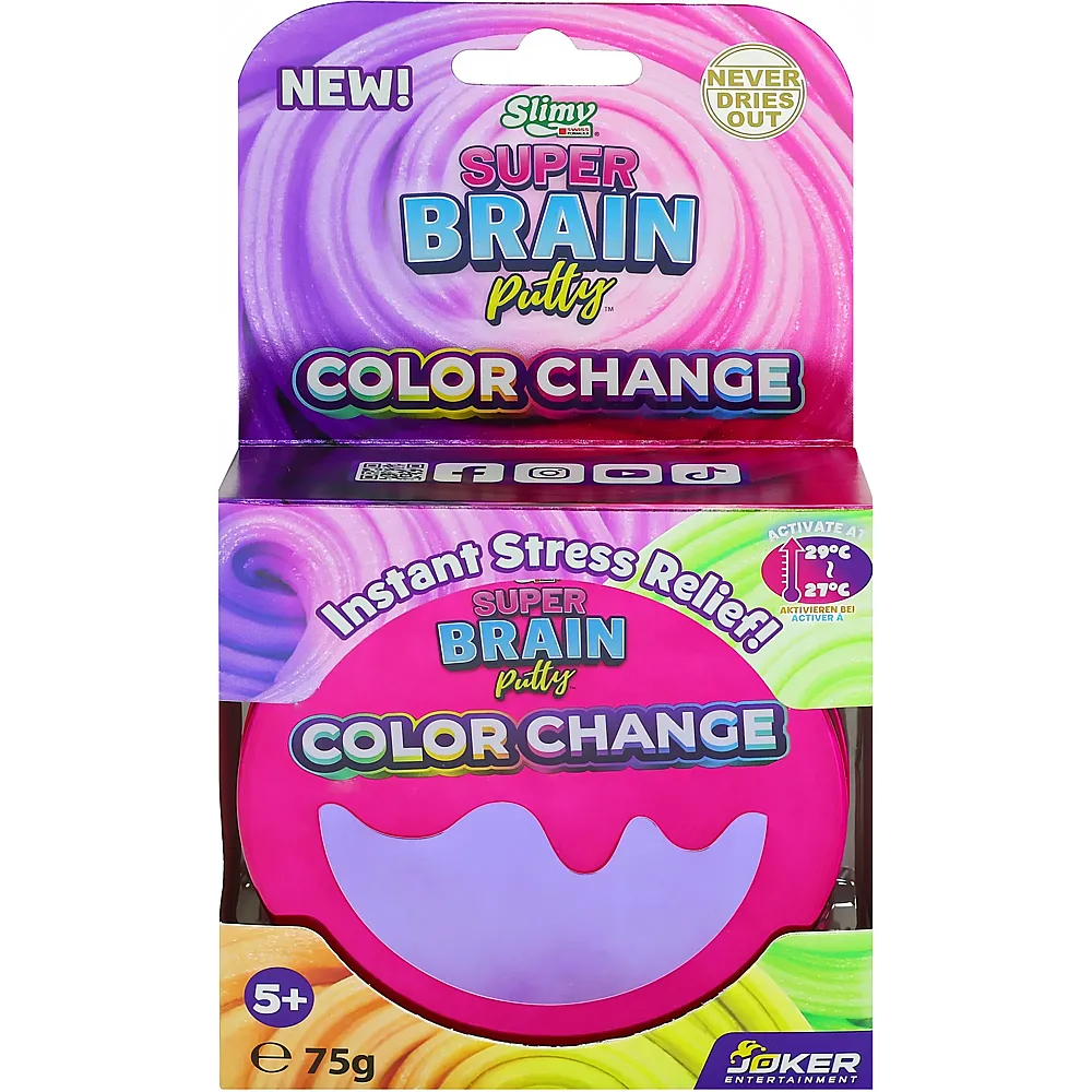 Slimy Super Brain Putty Metallic - Color Change 75g - Suche