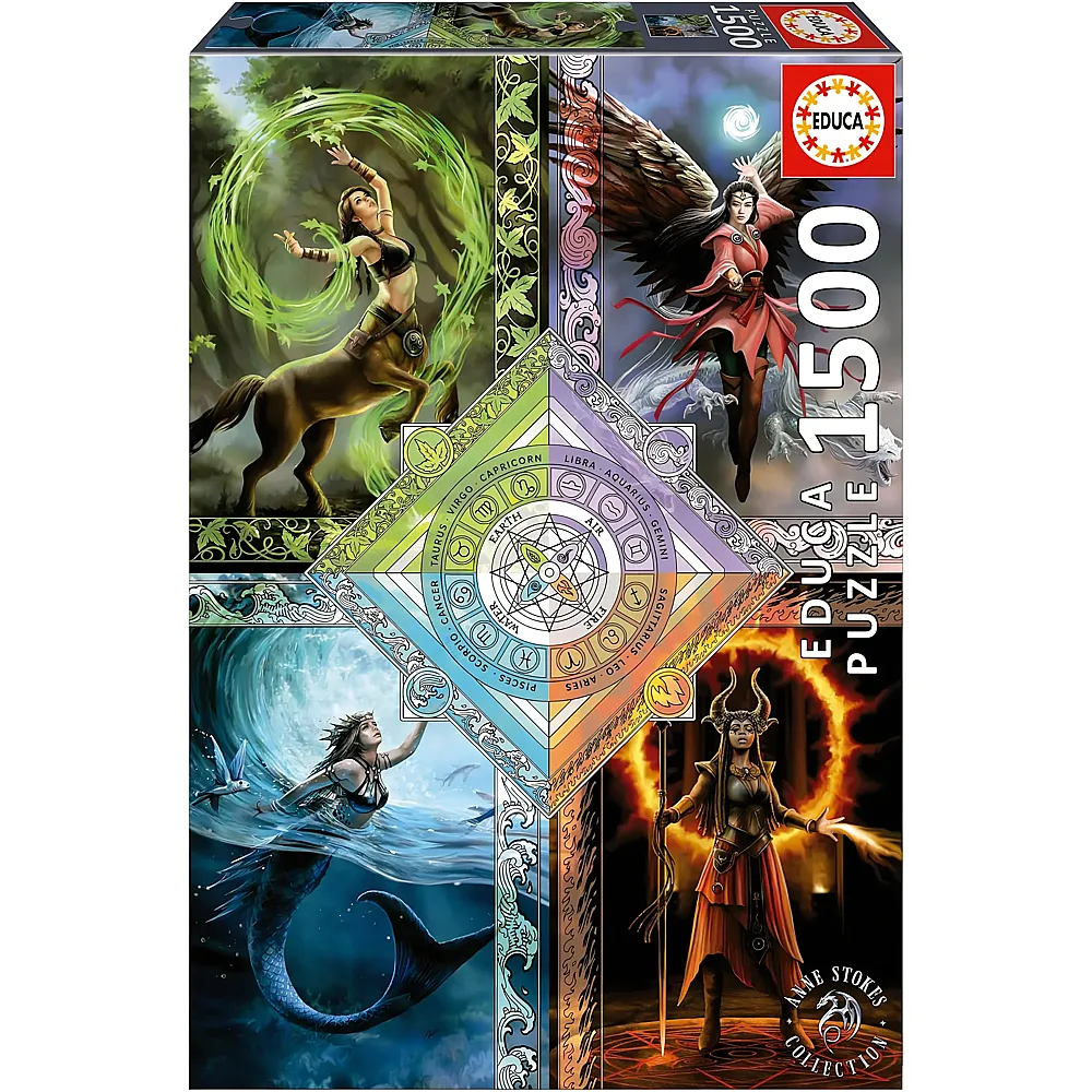 Educa Puzzle Anne Stokes Elemental Magic Star Graphic Designer 1500Teile