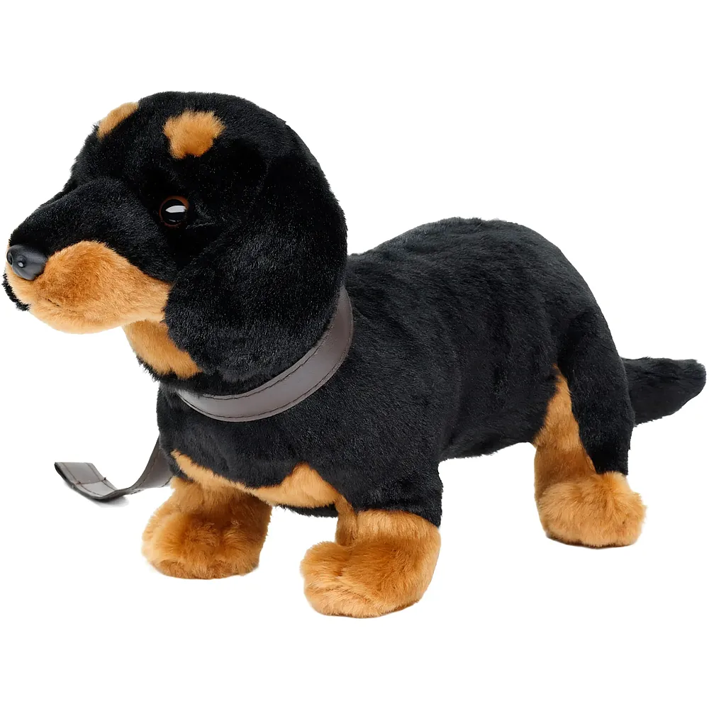 meinspielzeug - Unitoys Dackel stehend mit Leine 28cm | Hunde Pl�sch