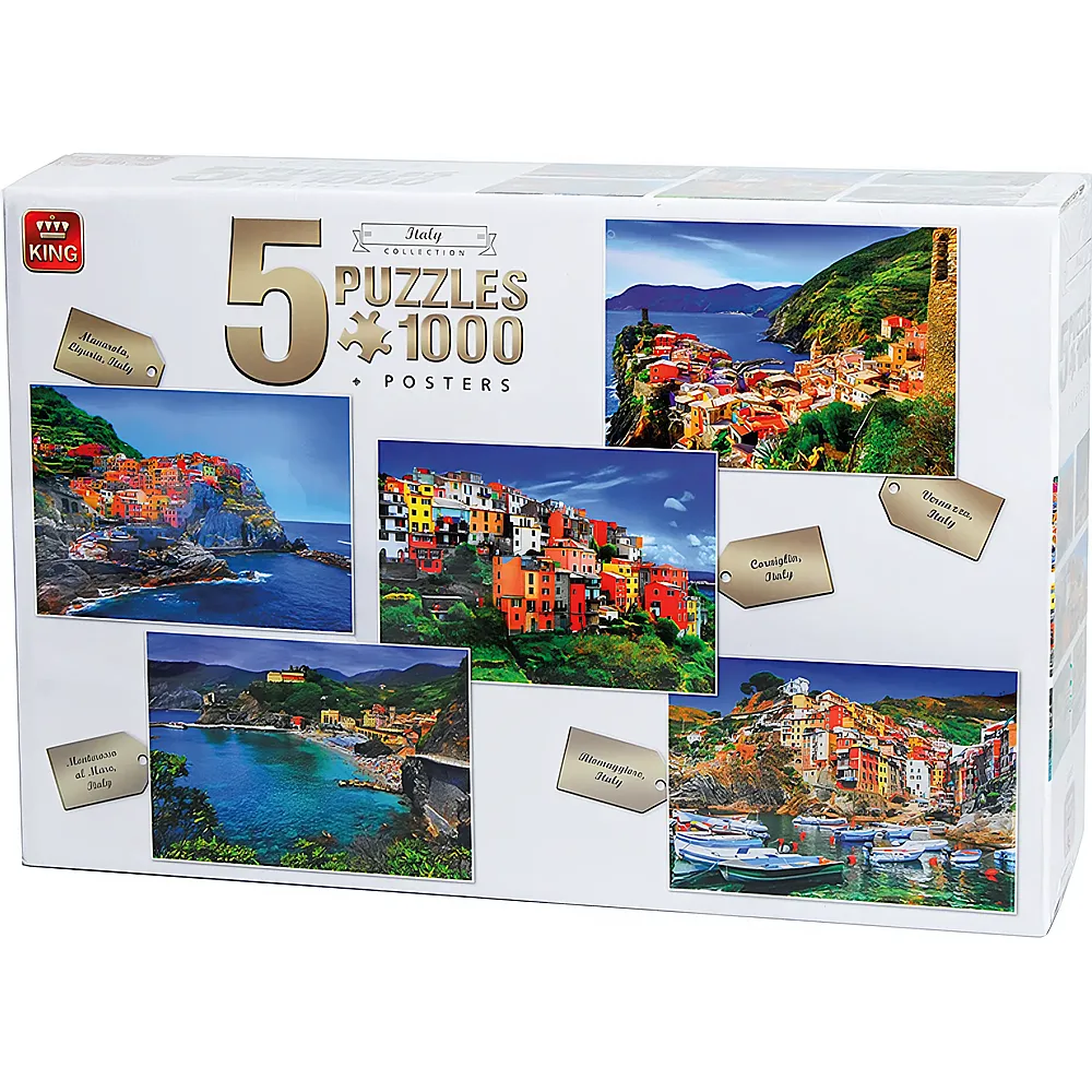 King Puzzle Italien 5in1 1000Teile | Puzzle 1000 Teile