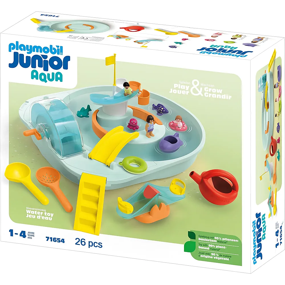 PLAYMOBIL Junior Aqua Wasserbahn mit Wasserspielplatz 71680
