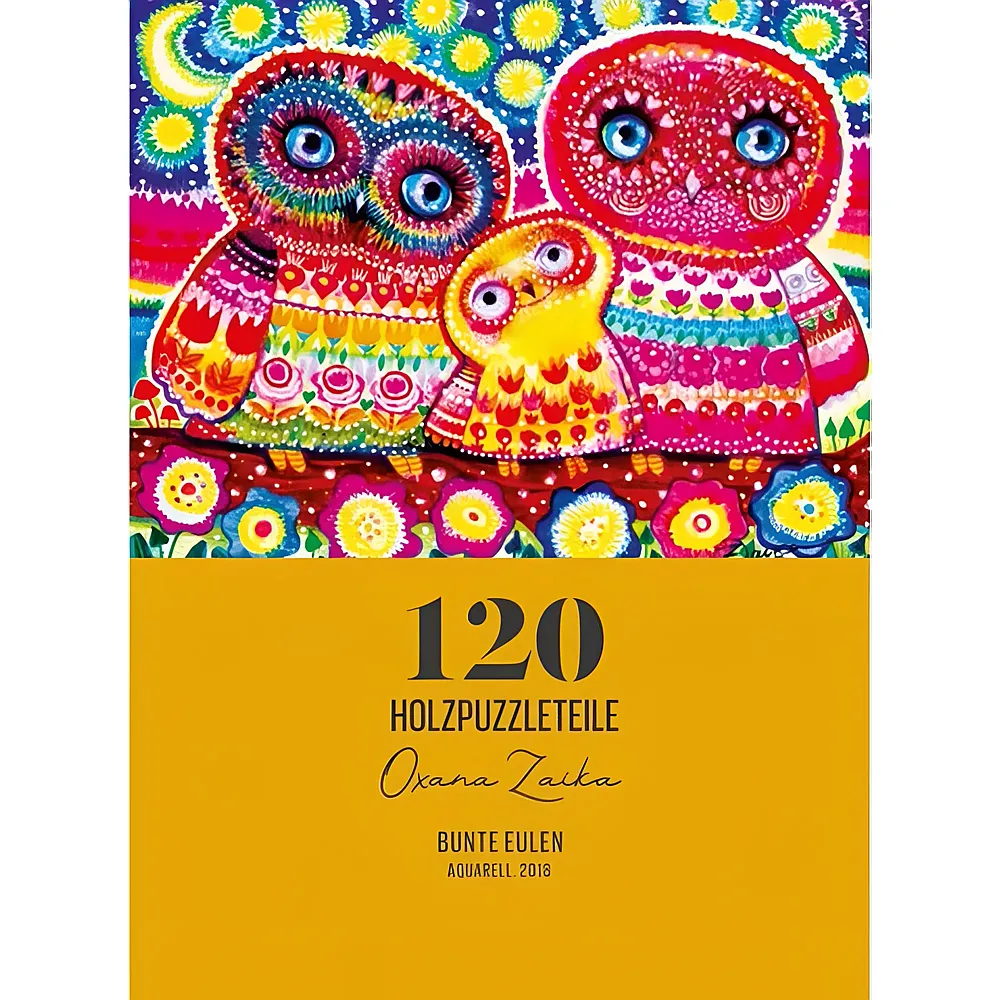 Davici Puzzle Bunte Eulen - 120 Teile