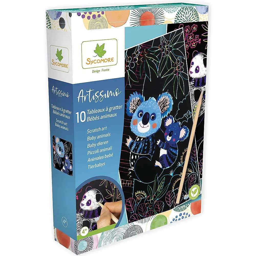 Sycomore Artissimo PM Scratch Art Bebes Animaux fr-de-it