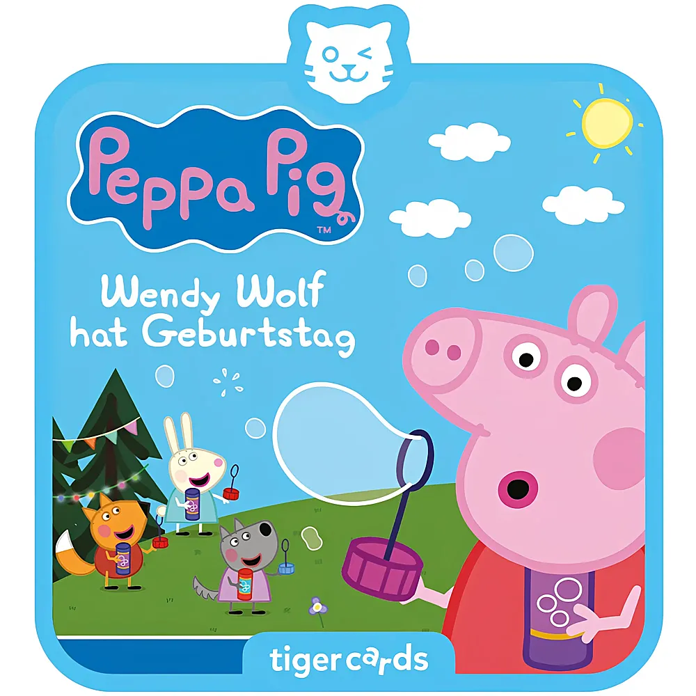 Tigermedia tigercard Peppa Pig 5 Wendy Wolf hat Geburtstag DE