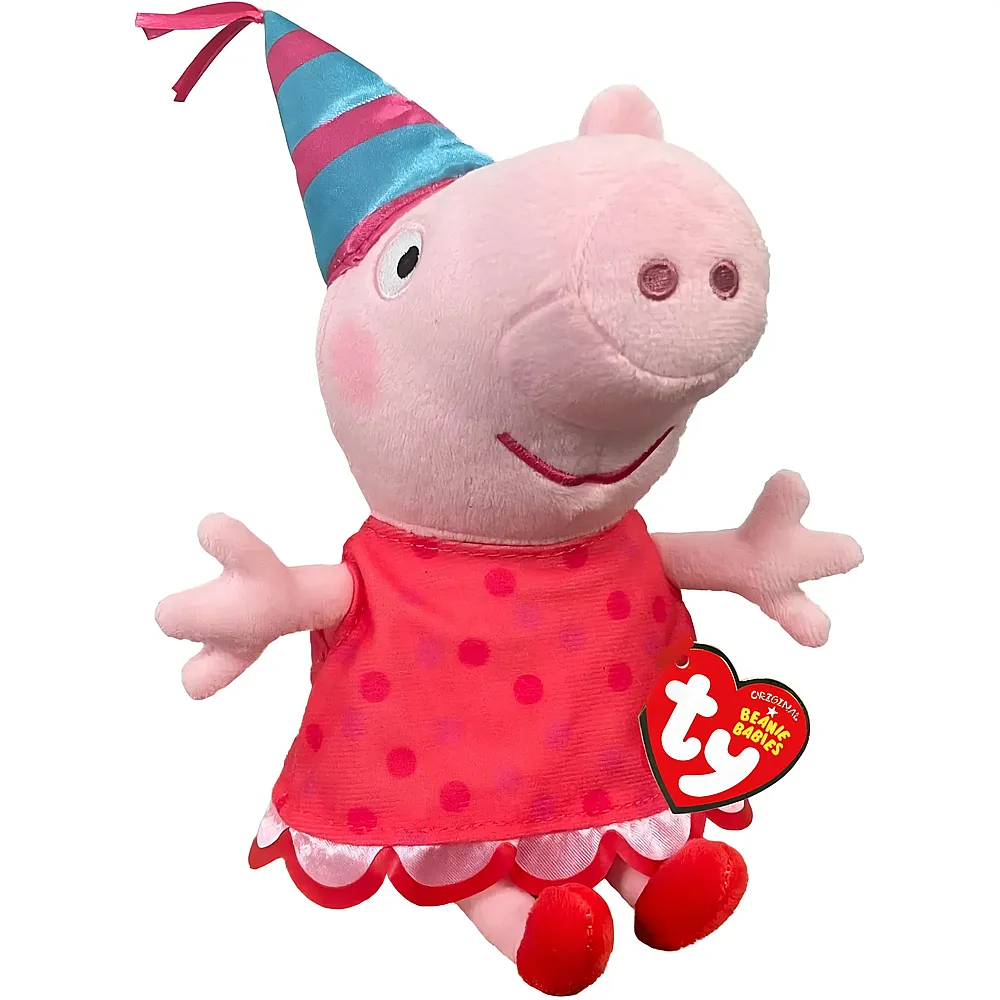 meinspielzeug - Ty Peppa Pig Beanies 20th Anniversary - 15 cm | Lizenzfiguren Pl�sch