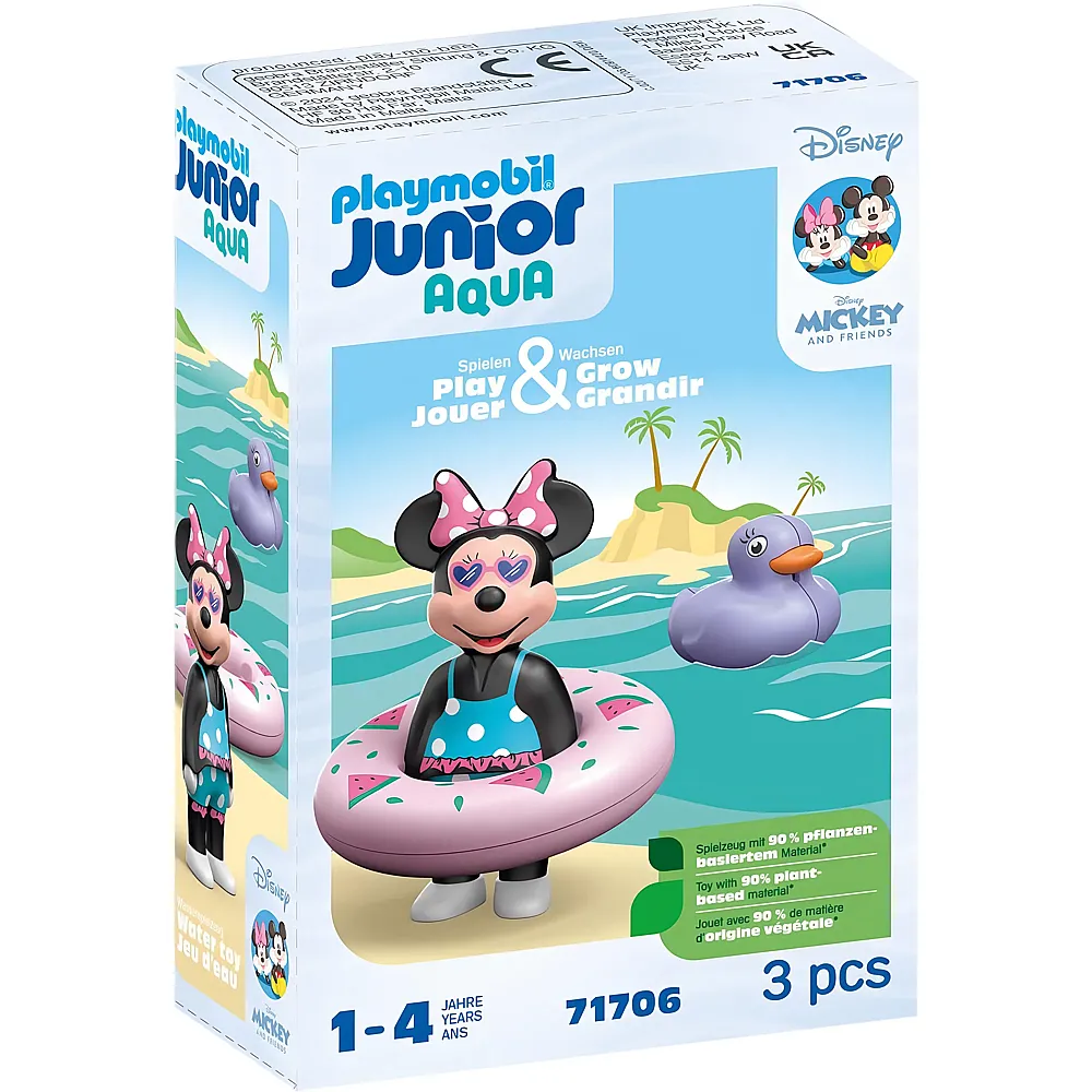 PLAYMOBIL Junior Aqua Minnie Mouse Minnies Strandurlaub 71706