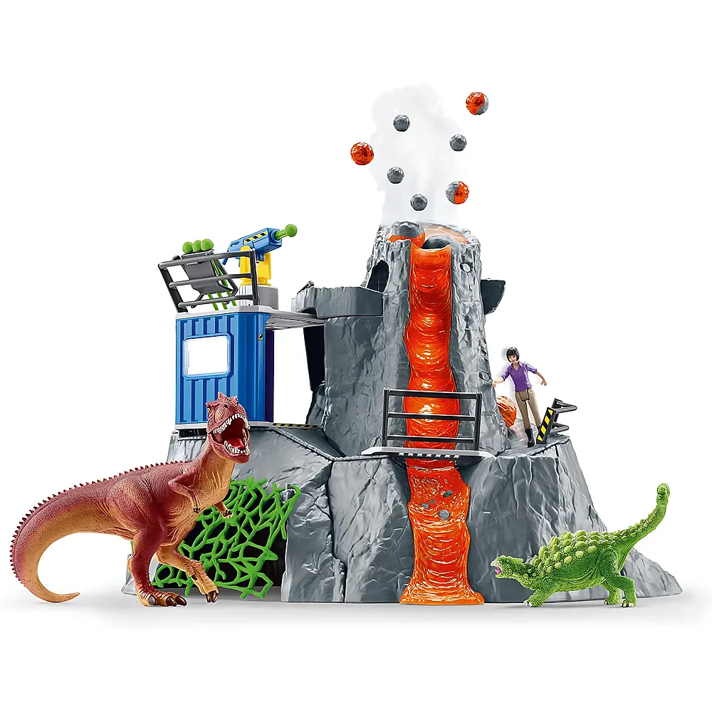 meinspielzeug - Schleich Dinosaurier Grosse Vulkan Expedition | Spielesets