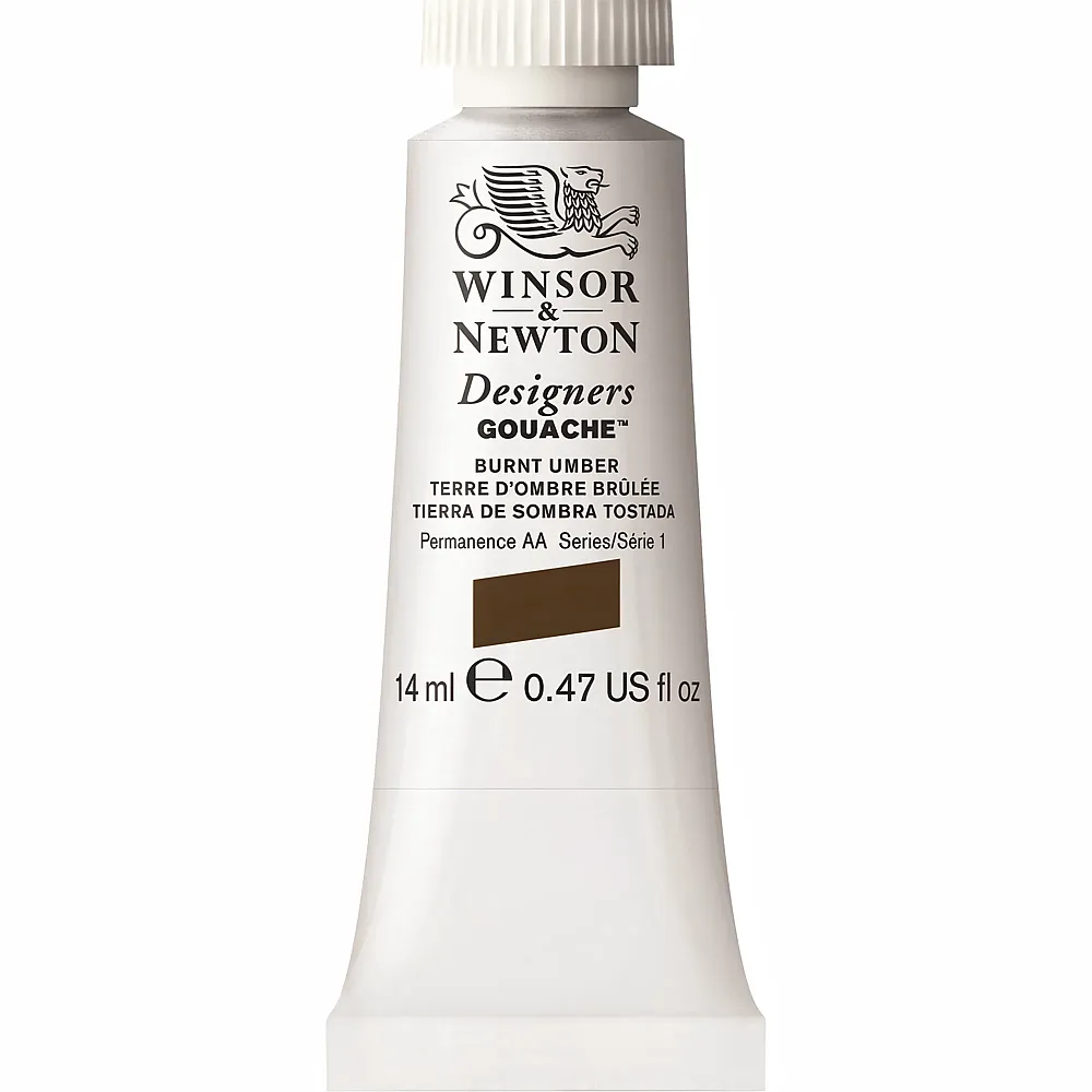 Winsor & Newton W&n Designers Gouache 14ml Tube Umbra Gebrannt - Marques