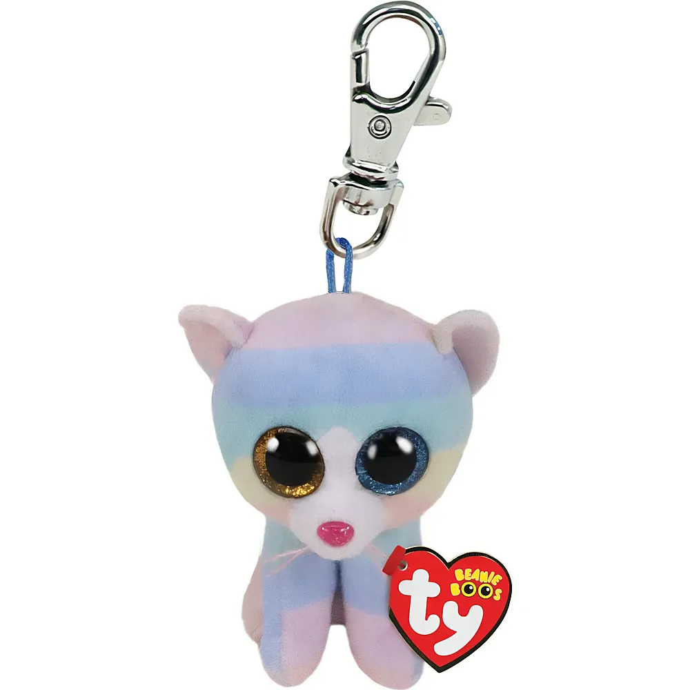 meinspielzeug - Ty Beanie Clips Schl�sselanh�nger Heather die Katze - 10 cm | Accessoires