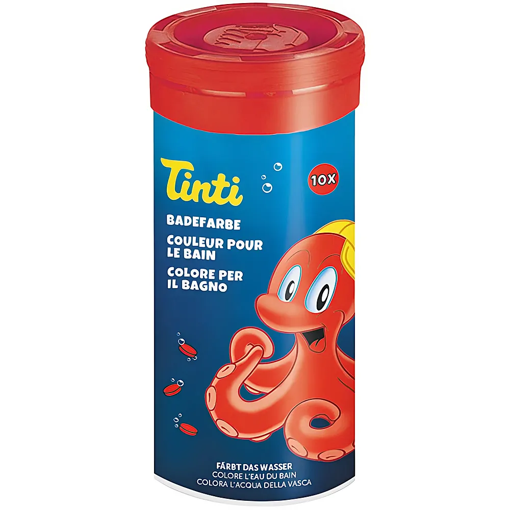Tinti Badefarbe Rhrchen Rot 10Teile | Badespielzeug