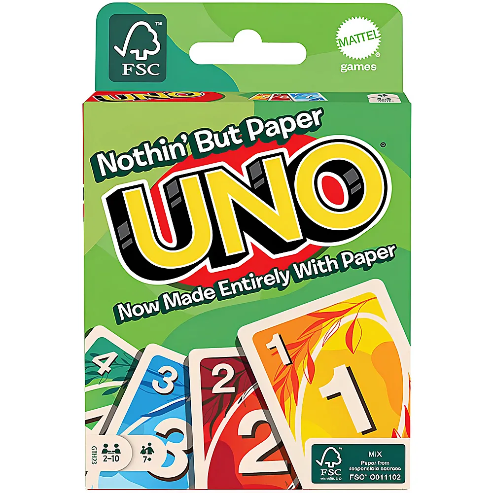 Mattel Games UNO 100% Papier plastikfrei
