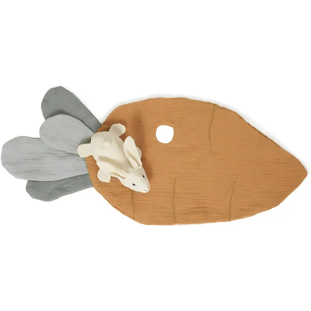 meinspielzeug - Egmont Schmusetuch Kaninchen auf Karotte - 40 cm | Schmuset�cher