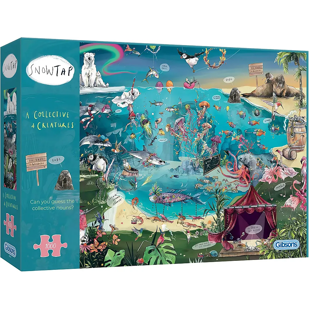 Gibsons Puzzle Snowtap Ein Kollektiv von Kreaturen - 1000 Teile