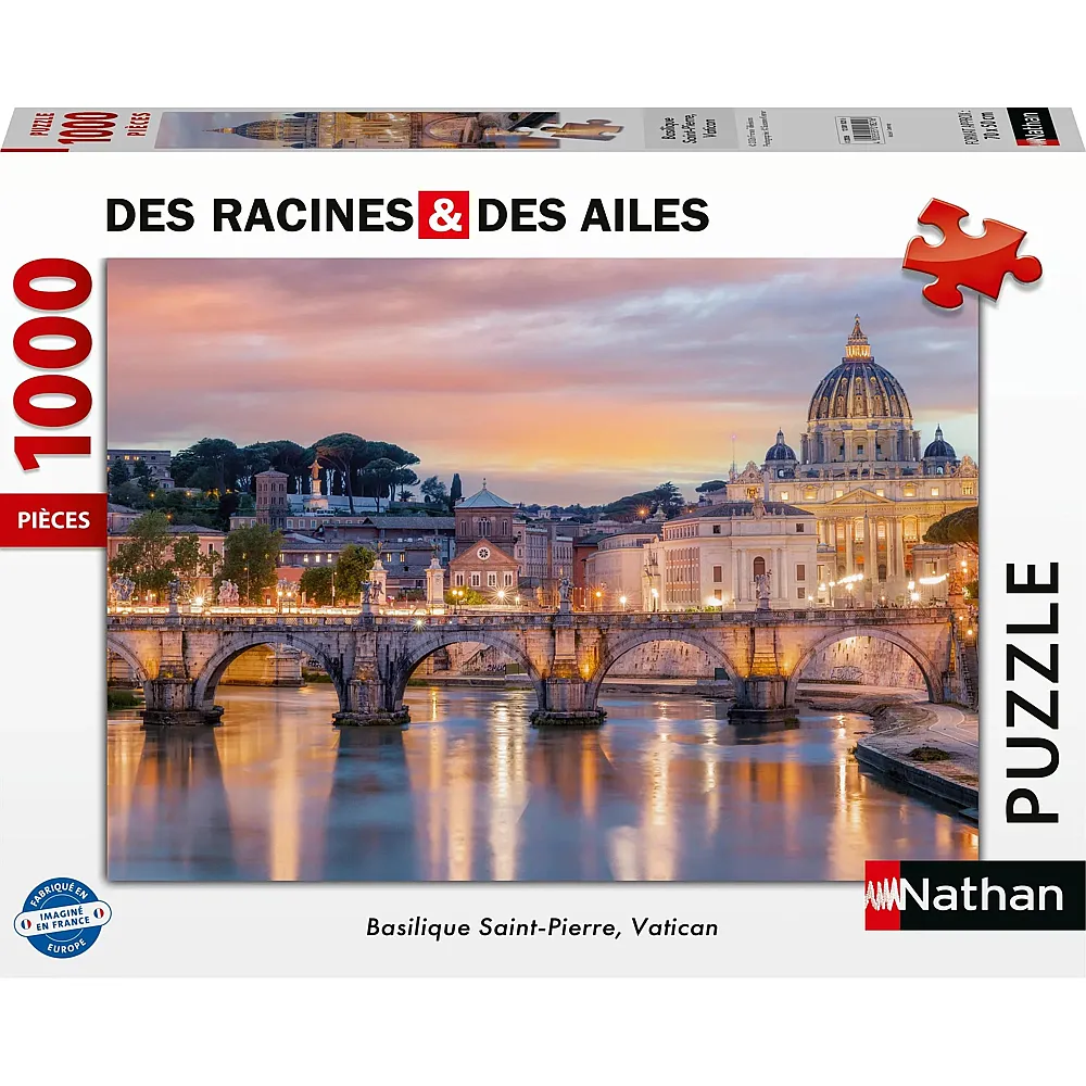 Nathan Puzzle Des Racines & Des Ailes Petersdom, Vatikan - 1000 Teile