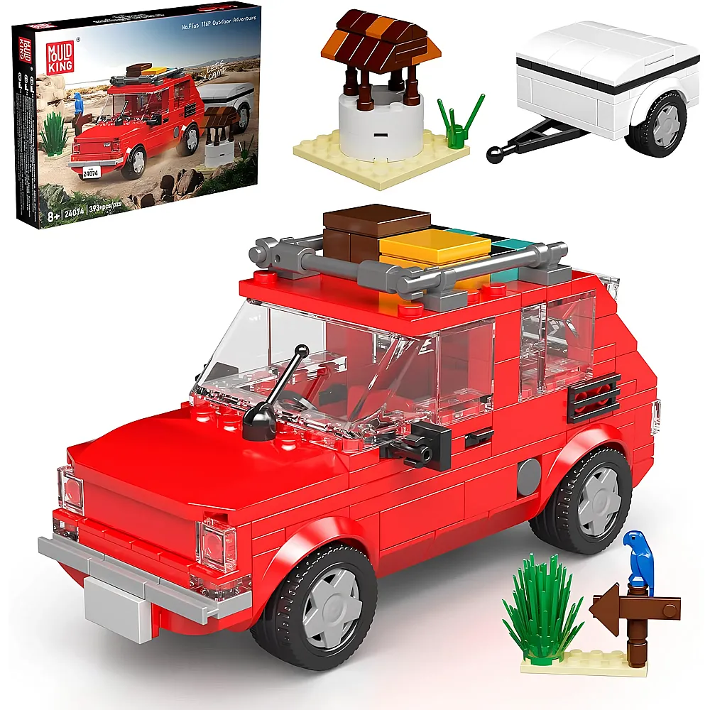 Mould King Auto 126P mit Camping Zubeh�r 24074 - Klemmbausteine Fahrzeuge