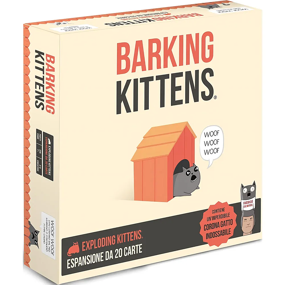 Exploding Kittens Barking Kittens Espansione da 20 Carte - Italiano | Partyspiele