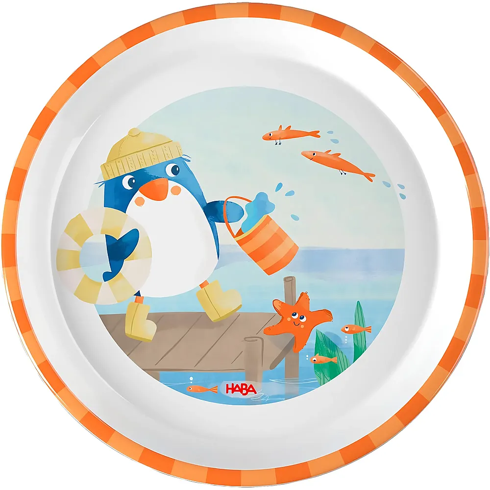 meinspielzeug - HABA Teller Pinguin -  18 cm | Essen & Trinken