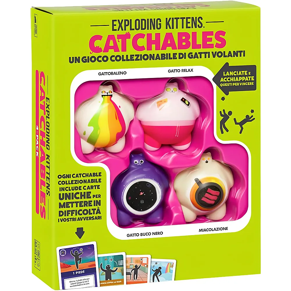 Exploding Kittens Cat'chables 4-pack Giocho DI Gatti Volanti it
