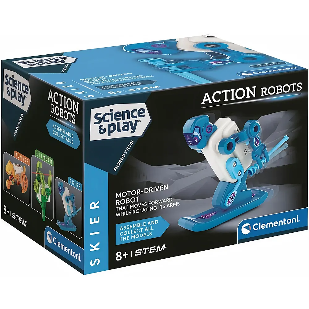 Clementoni Science & Play Science & Games Action Robots  Skier - English