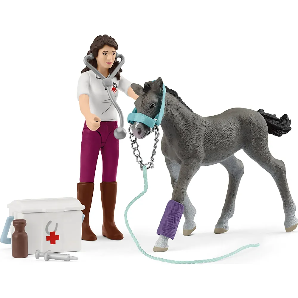 Schleich Horse Club Schleich Mrs. Kramer mit Fohlen - Pferde