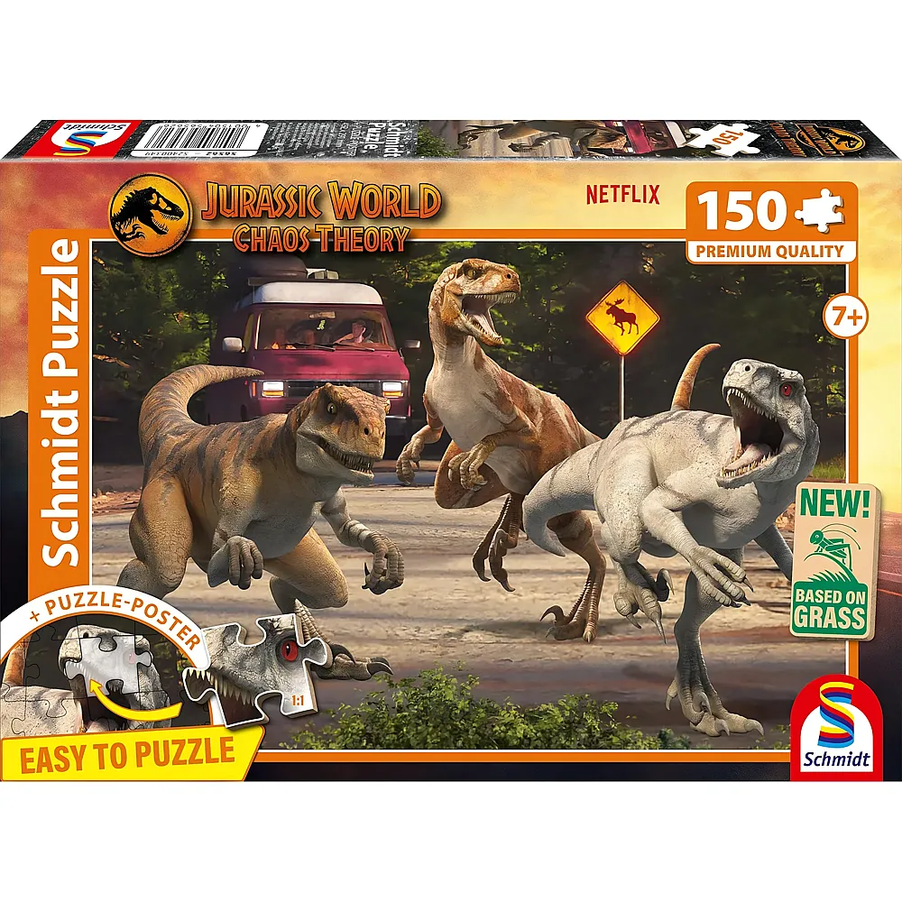 Schmidt Puzzle Jurassic World, Angriff der Velociraptoren 150Teile