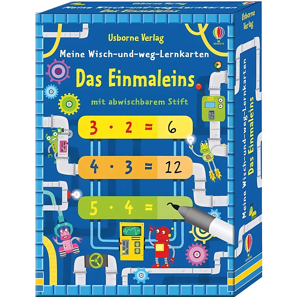 Usborne Wisch- und Weg Lernkarten 1X1