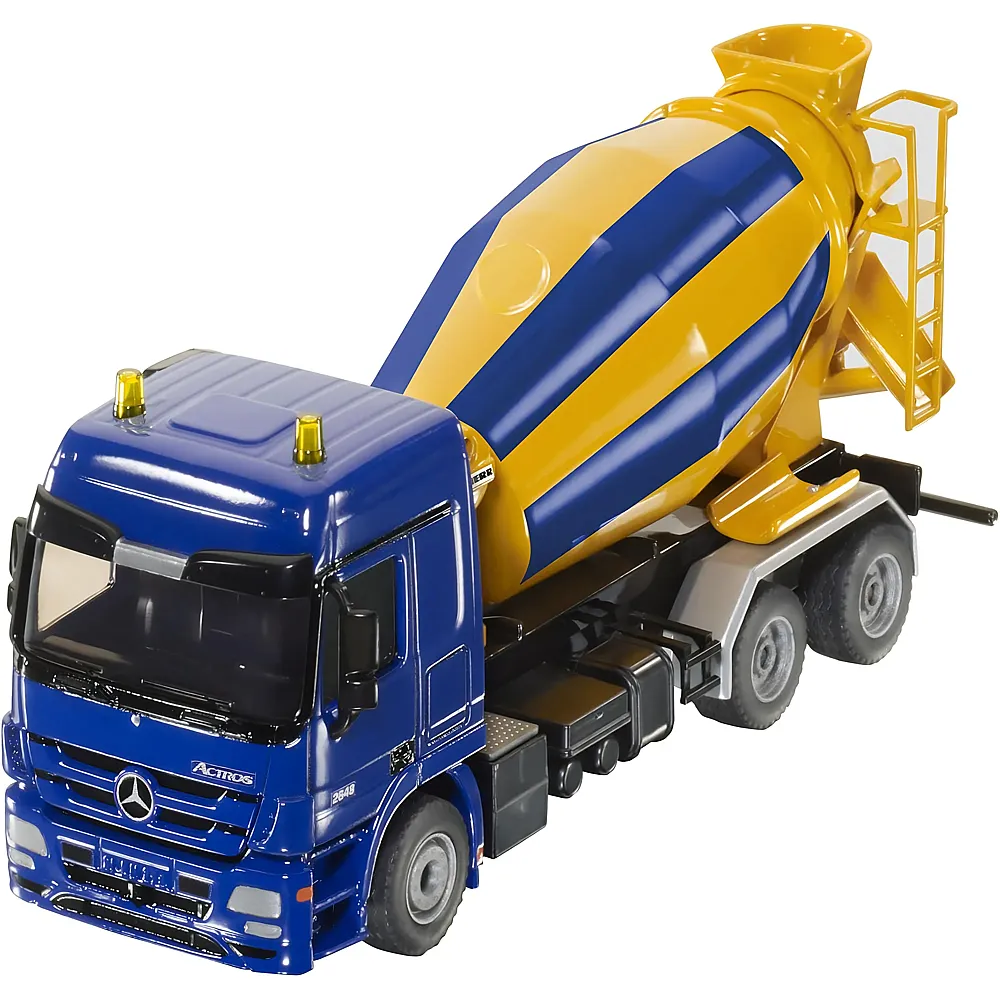 Siku Super Mercedes Fahrmischer Blau/Gelb - 1:50