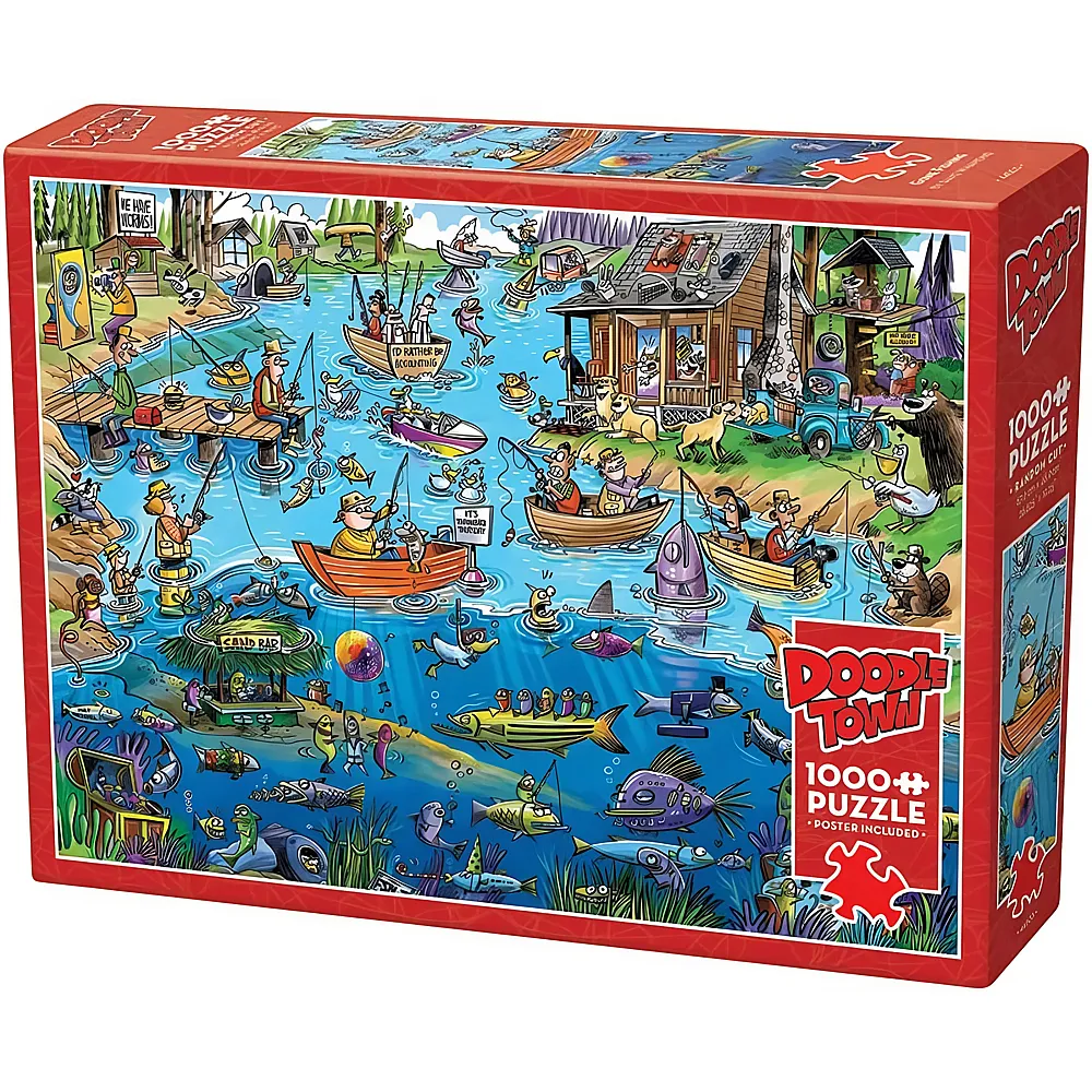 Cobble Hill Puzzle DoodleTown - Verr�ckter Angelausflug 1000Teile