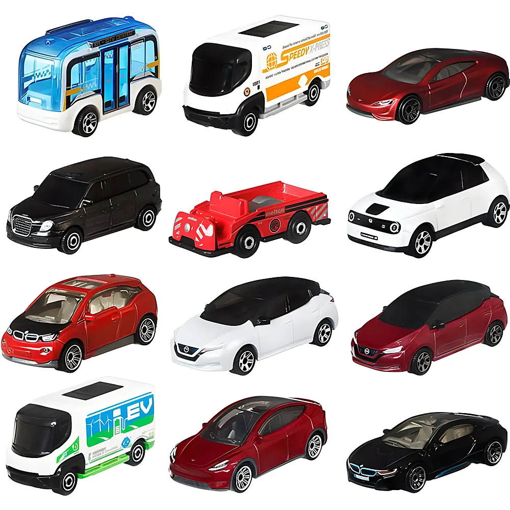Matchbox 12er Pack MBX Elektro Autos - 1:64