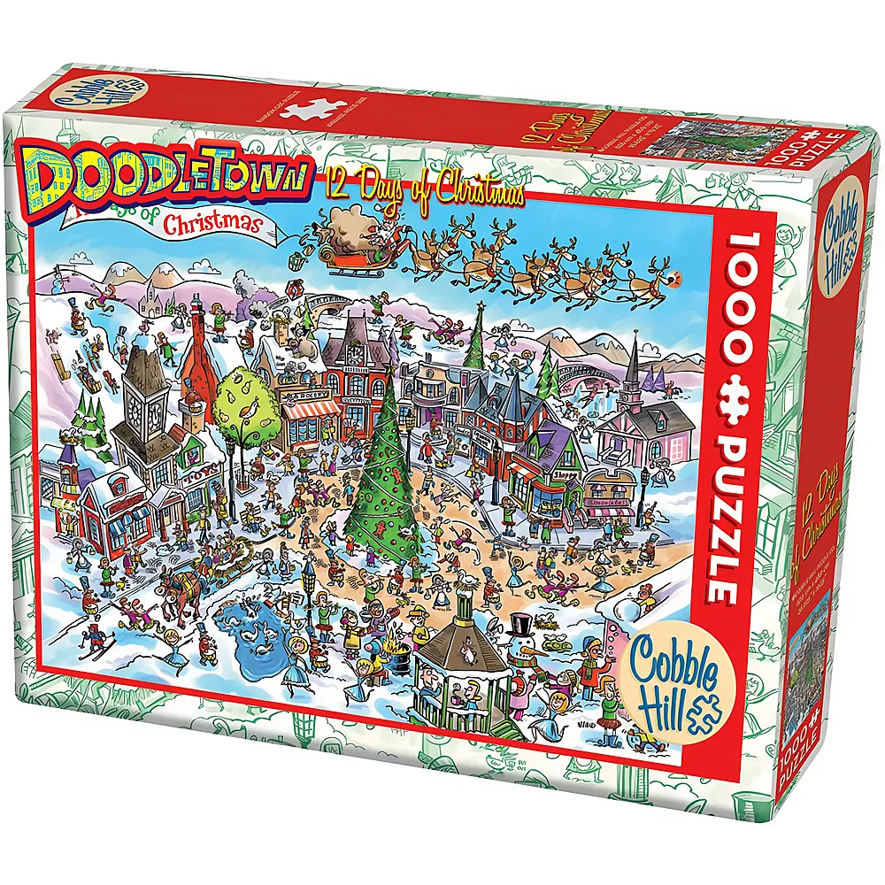 Cobble Hill Puzzle DoodleTown: 12 Days of Christmas 1000Teile