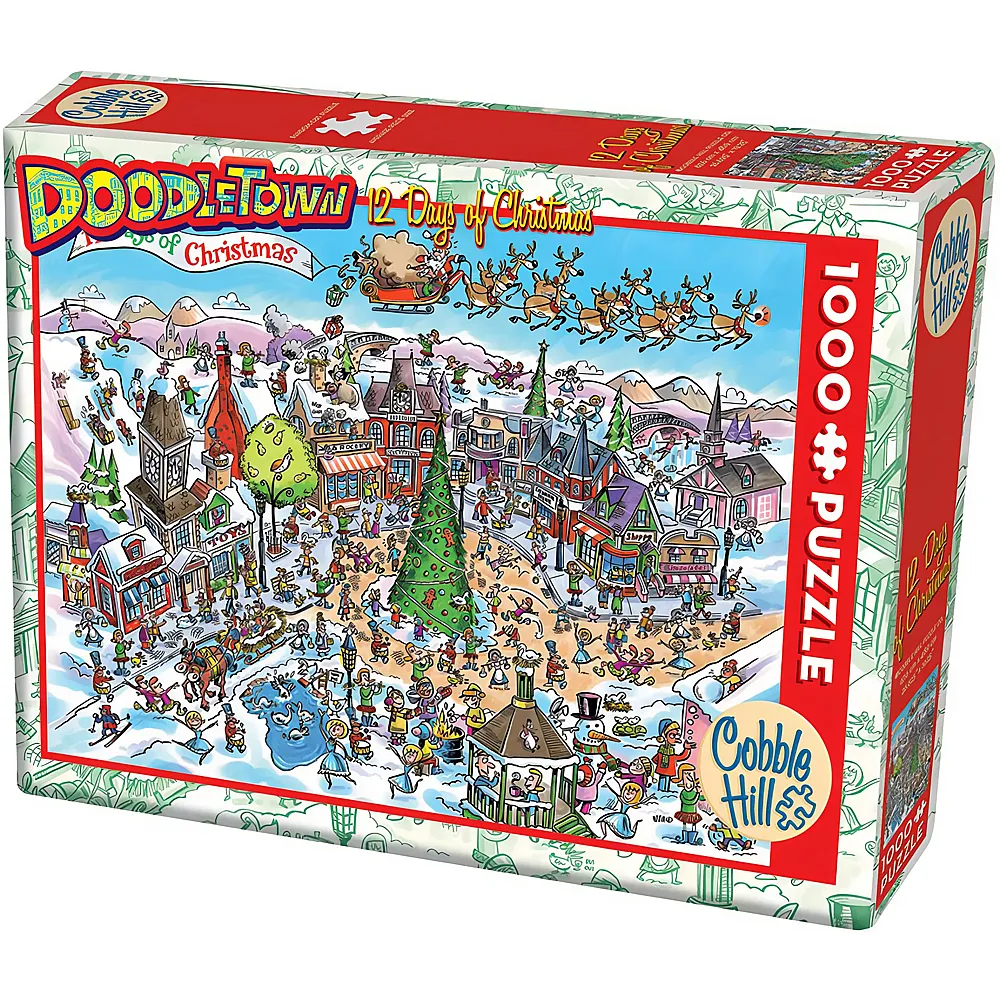 Cobble Hill Puzzle DoodleTown: 12 Days of Christmas - 1000 Teile