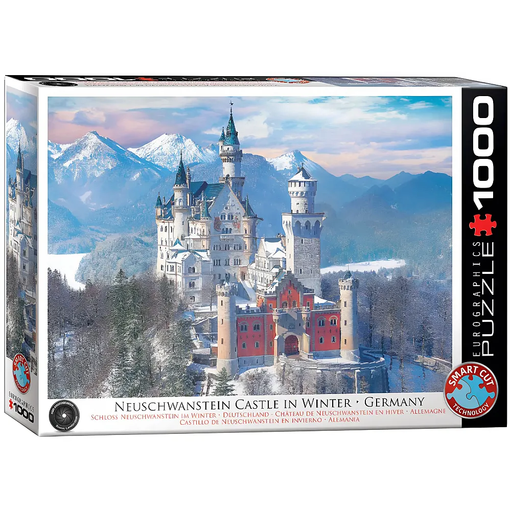 Eurographics Puzzle Castello di Neuschwanstein in inverno, Germania - 1000 pezzi