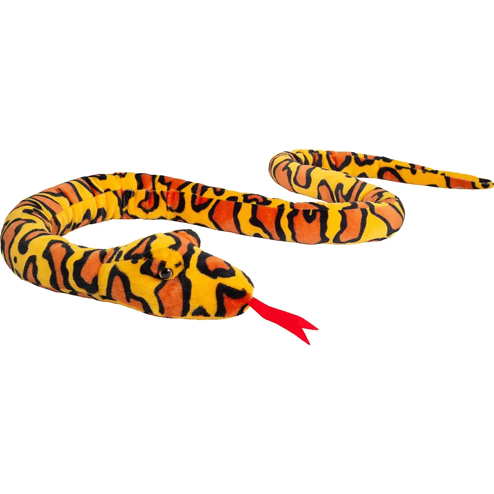 Teddy-Hermann Schlange gemustert Gelb-Orange - 175 cm - Reptilien Pl�sch