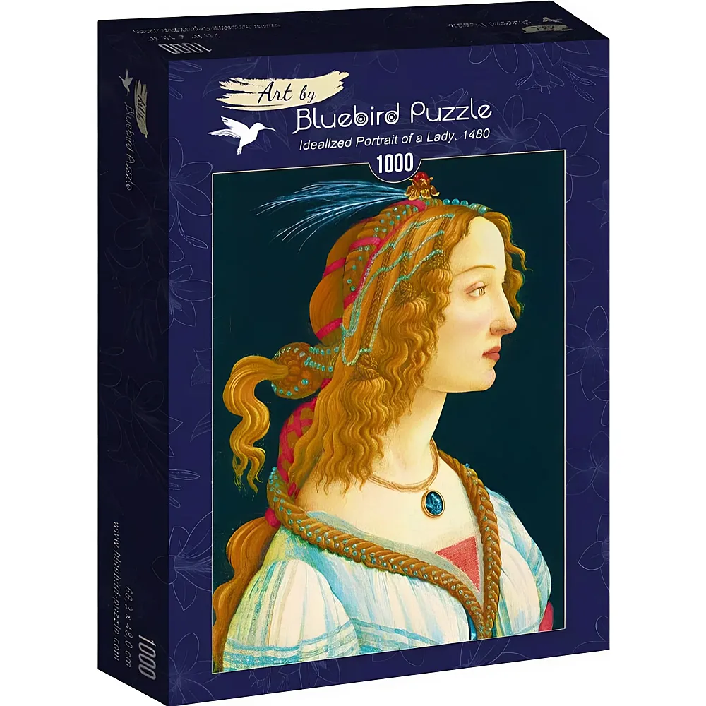 Bluebird Puzzle Sandro Botticelli Idealized Portrait of a Lady, 1480 - 1000 Teile