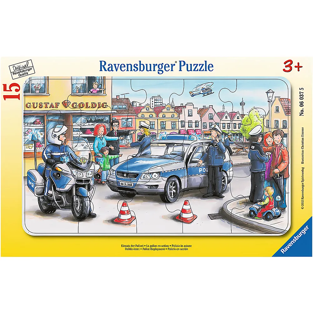 Ravensburger Rahmenpuzzle Einsatz der Polizei 15Teile