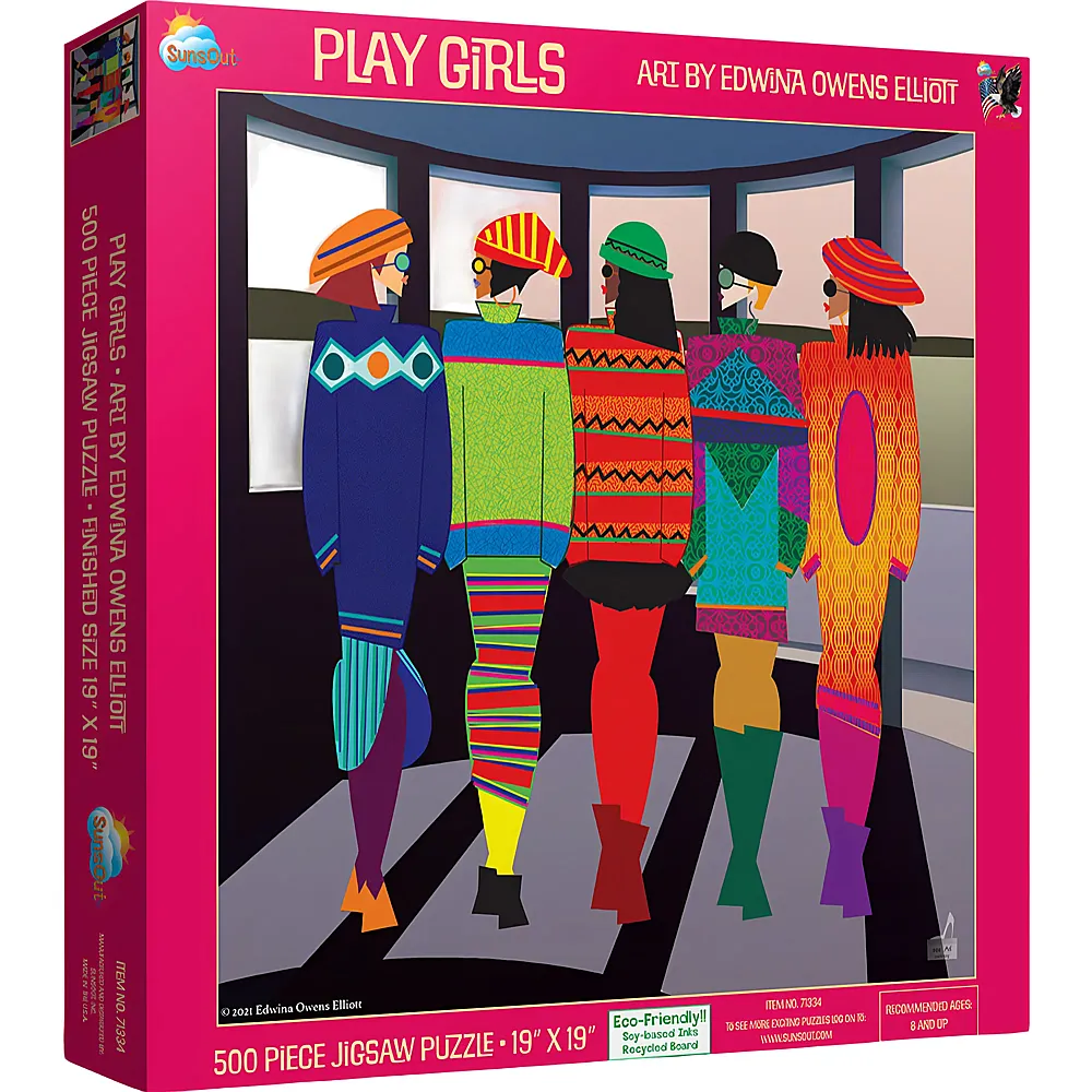 SunsOut Puzzle Edwina Owens Elliott Play Girls - 500 Teile