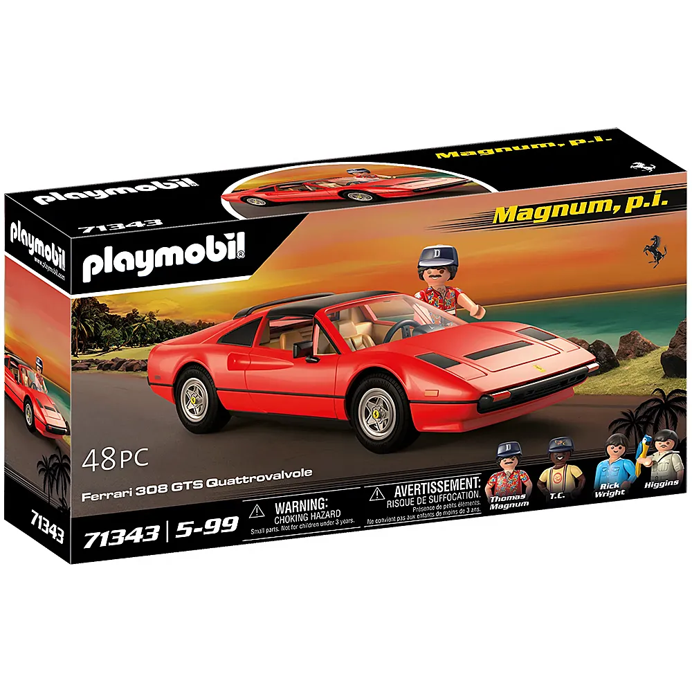 PLAYMOBIL Licensed Cars Magnum, p.i. Ferrari 308 GTS Quattrovalvole 71343