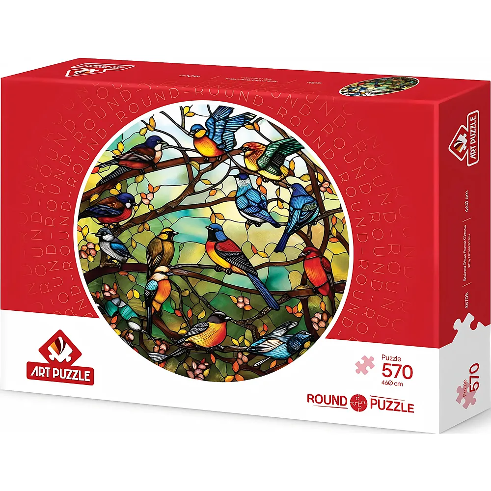 Art Puzzle Round Der Chor des Waldes - 570 Teile