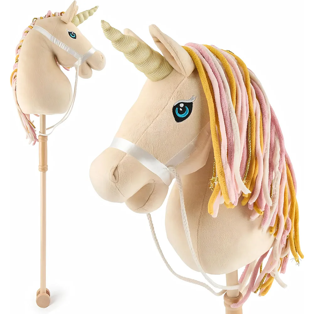 Bieco Hobby Horse Steckenpferd Einhorn Aurora