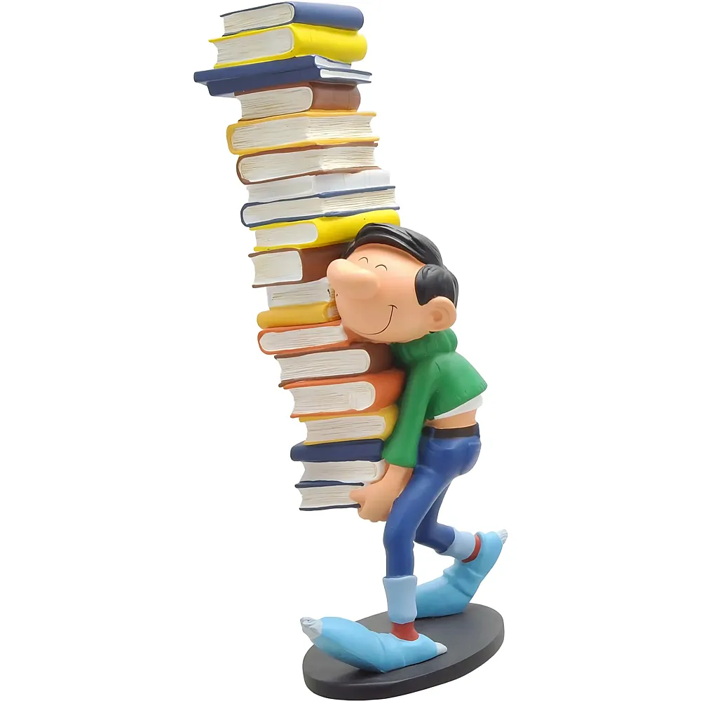 meinspielzeug - Plastoy Gaston Gaston mit B�cherstapel | Lizenzfiguren