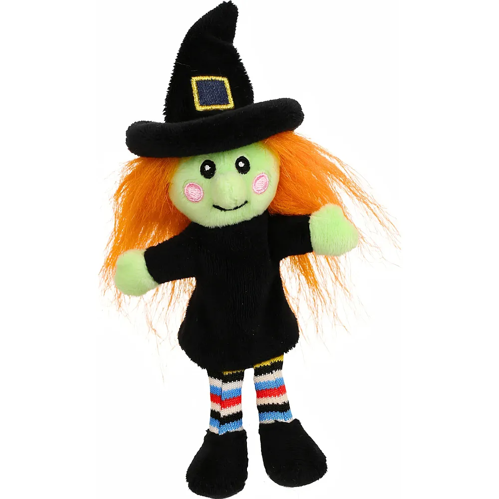 The Puppet Company Fingerpuppe Hexe mit Hut - 15 cm - Fingerpuppen