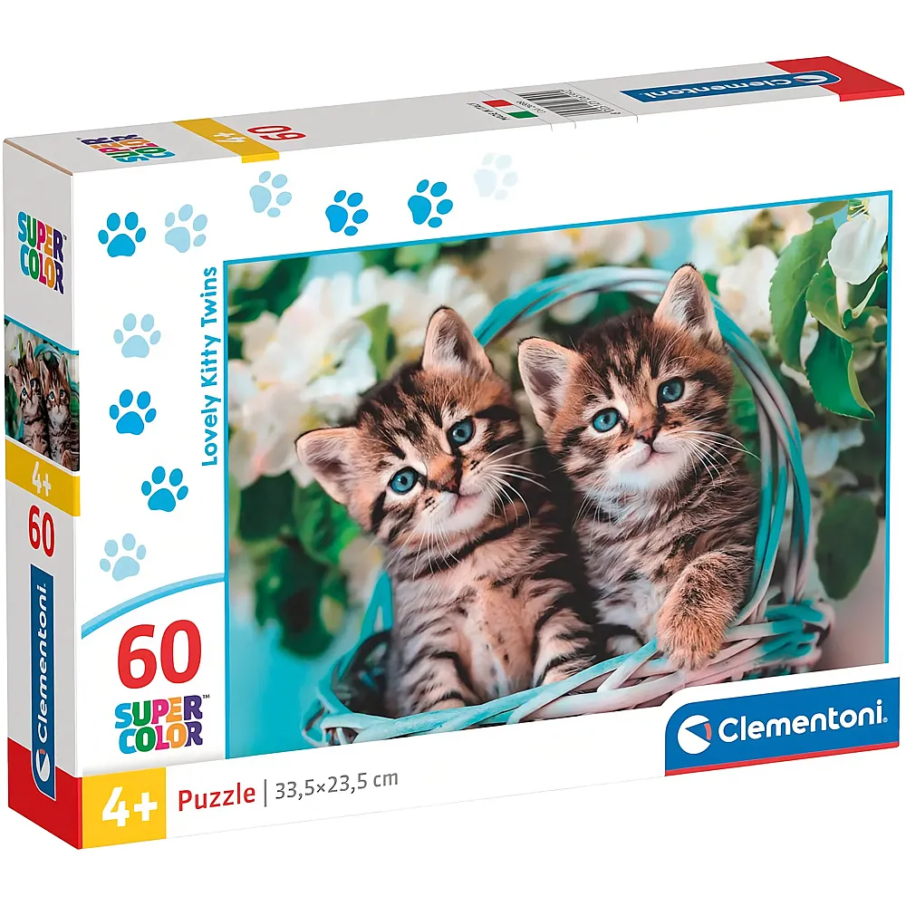 Clementoni Puzzle Supercolor Lovely Kitty Twins 60Teile