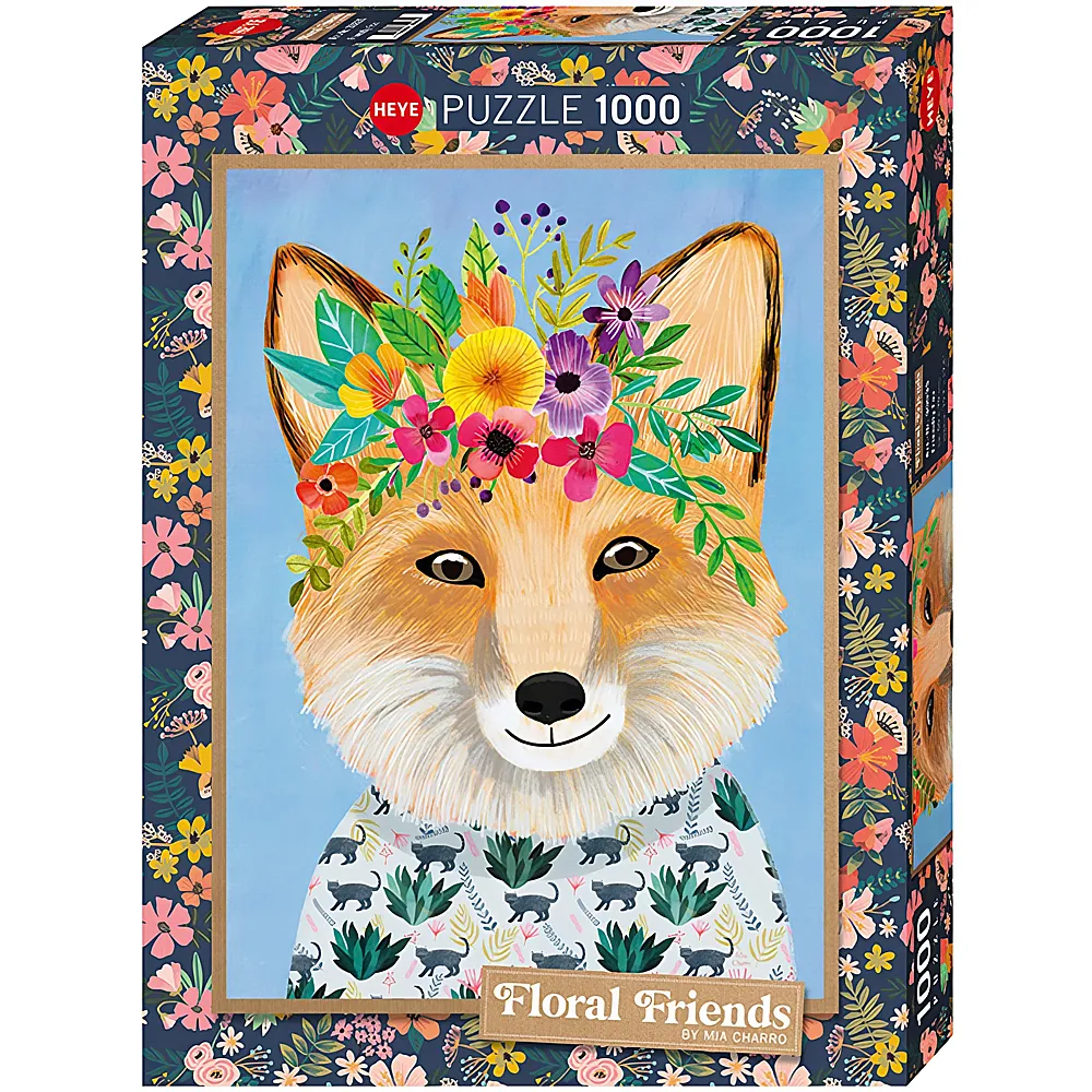 HEYE Puzzle Floral Friends Friendly Fox 1000Teile
