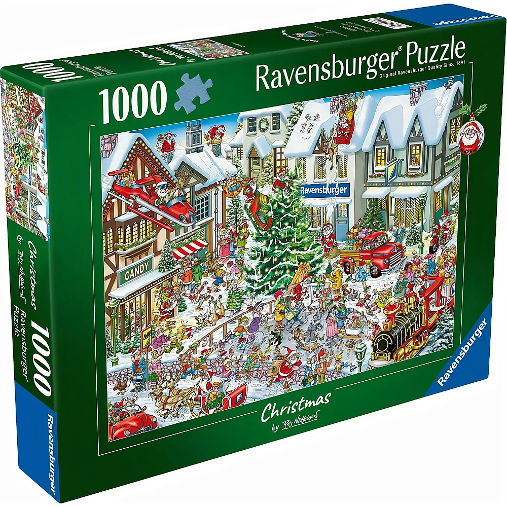 Ravensburger Puzzle Wimmelbild Weihnachten Ray Nicholson - 1000 Teile