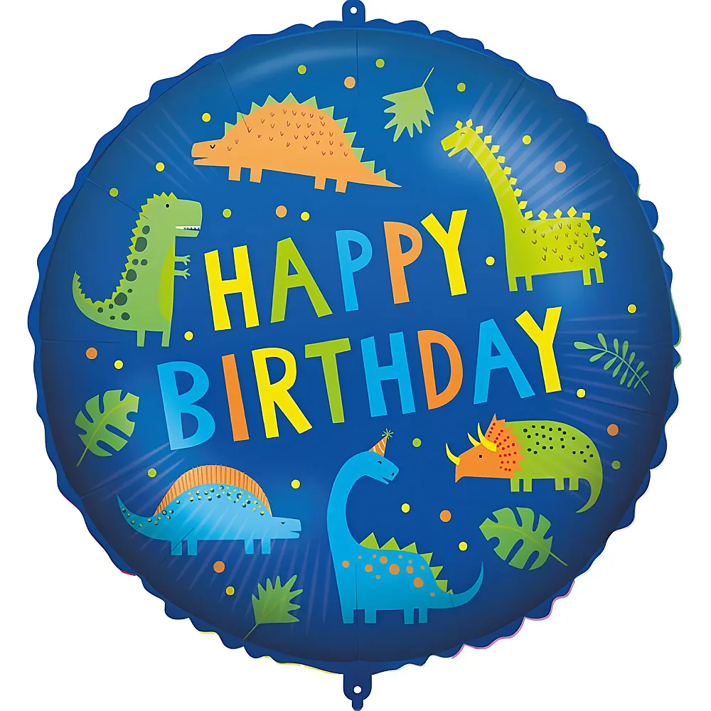 Procos Folienballon Happy Birthday Dino -  45 cm | Folienballone