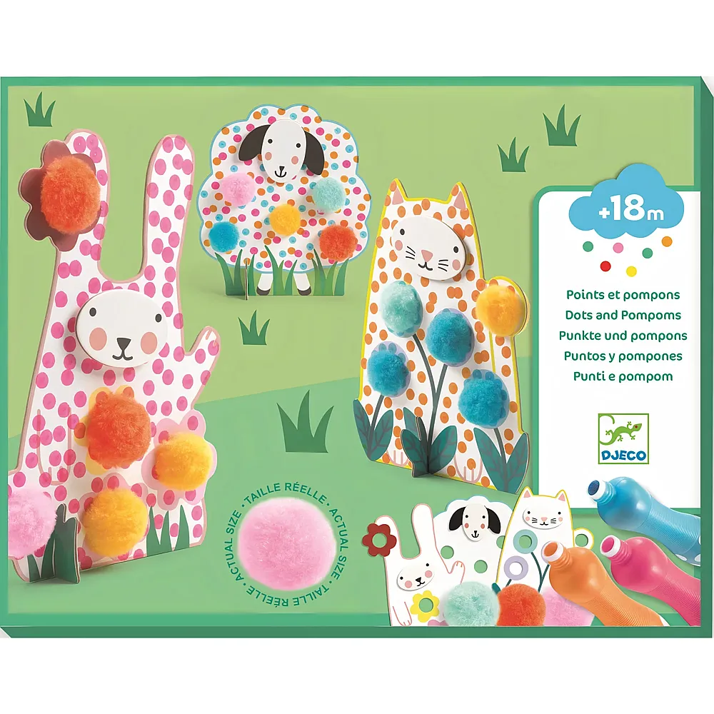 Djeco Punkte und Pompons Im Gras