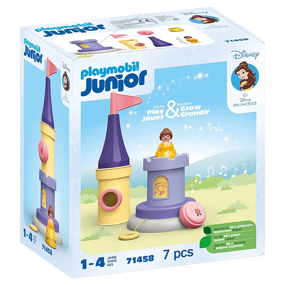 PLAYMOBIL Junior Disney Princess Belles Spielturm mit Melodie 71458