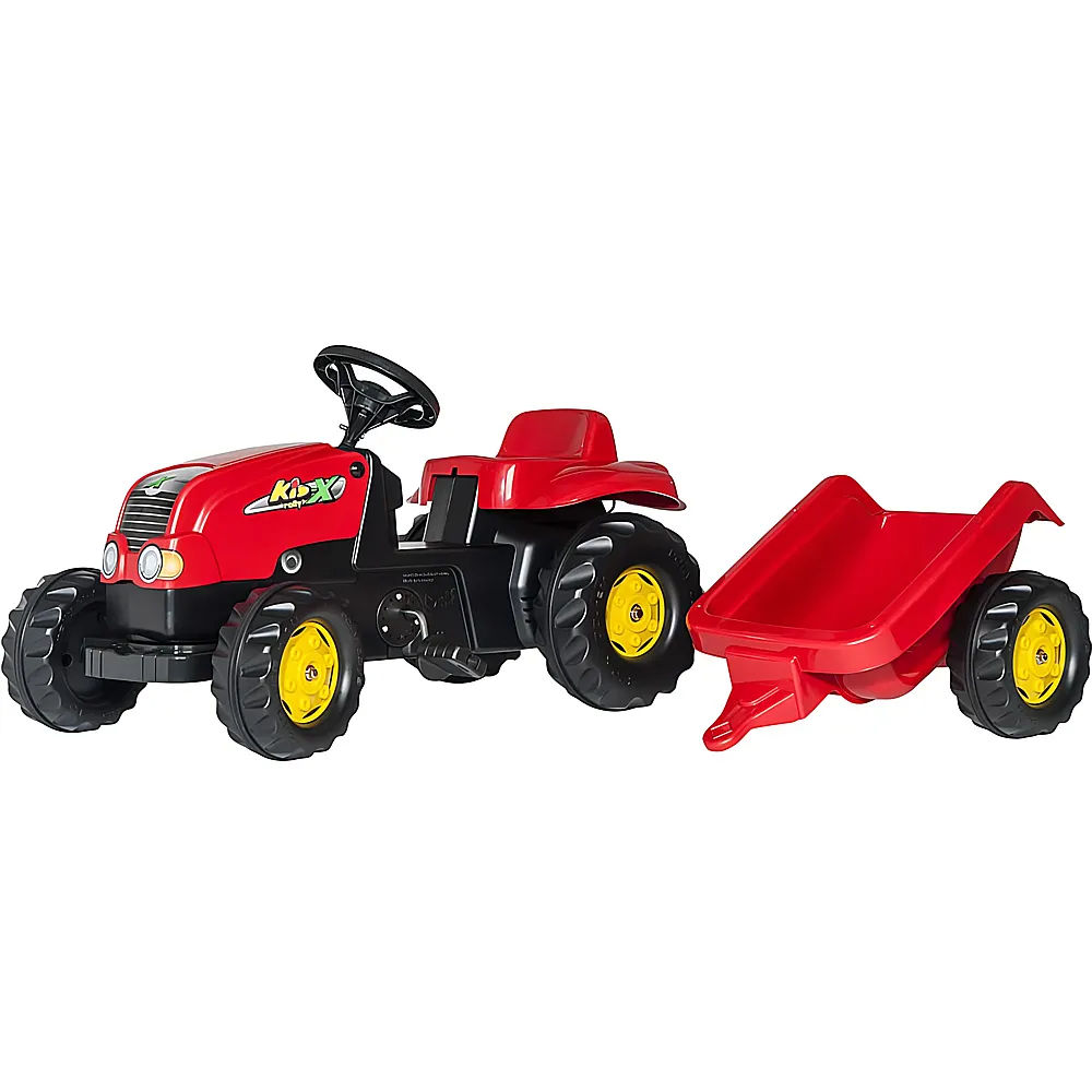RollyToys rollyKid-X Traktor mit Anhnger Rot | Trettraktoren